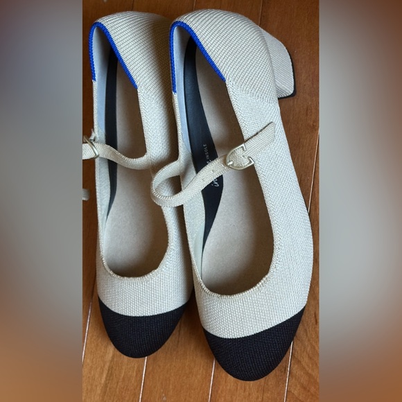 Rothy's Tan and Black Mary Jane’s - Picture 6 of 9